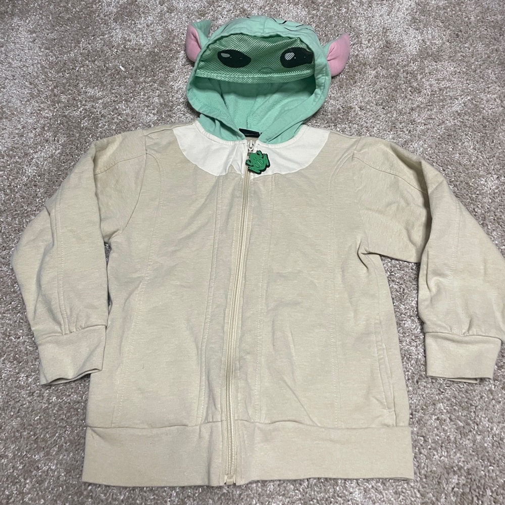 Star Wars Baby Yoda (Grogu) Zip Up Hoodie - Kids small
